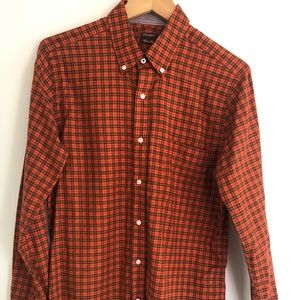 J. McLaughlin Men's Trim Fit Plaid Button-Up Shirt Size M